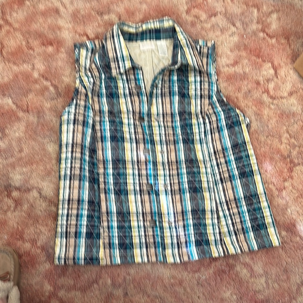 Plaid Sleeveless Woman’s Vest